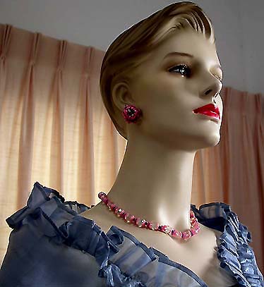 a beautiful vintage costume jewelry parure
