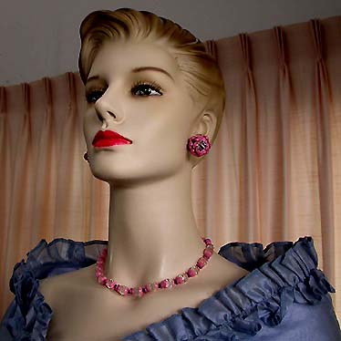 a beautiful vintage costume jewelry parure