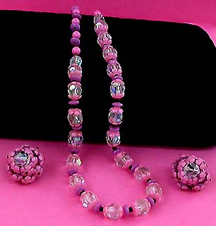 a beautiful vintage costume jewelry parure