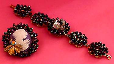 a beautiful vintage costume jewelry parure
