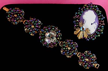 a beautiful vintage costume jewelry parure
