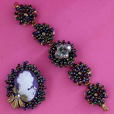 a beautiful vintage costume jewelry parure