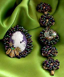 a beautiful vintage costume jewelry parure