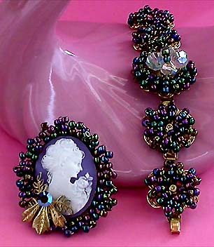 a beautiful vintage costume jewelry parure