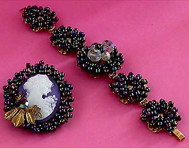 a beautiful vintage costume jewelry parure