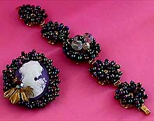 a beautiful Juliana vintage costume jewelry necklace, bracelet and earrings