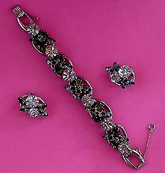 a beautiful vintage costume jewelry parure