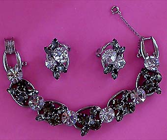 a beautiful vintage costume jewelry parure