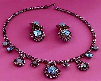 a beautiful vintage costume jewelry parure