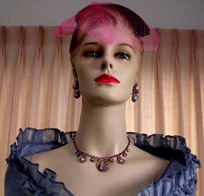 a beautiful vintage costume jewelry parure