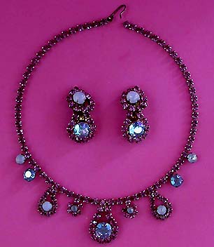 a beautiful vintage costume jewelry parure