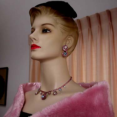 a beautiful vintage costume jewelry parure