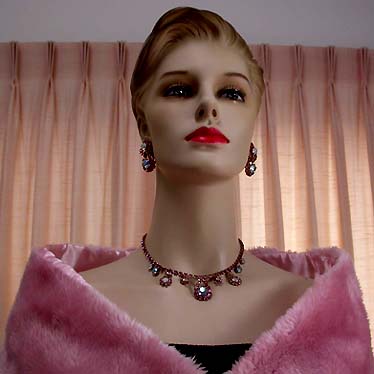 a beautiful vintage costume jewelry parure
