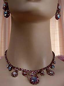 a beautiful vintage costume jewelry parure