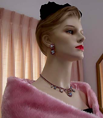 a beautiful vintage costume jewelry parure