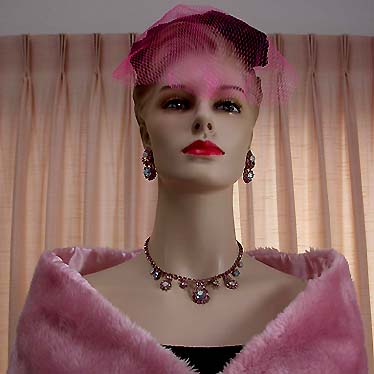 a beautiful vintage costume jewelry parure