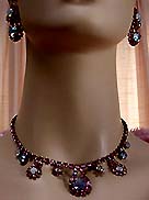 a beautiful Juliana vintage costume jewelry necklace, bracelet and earrings