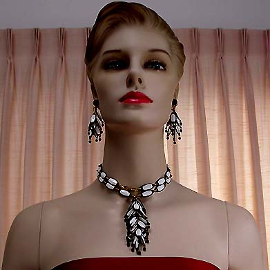 a beautiful vintage costume jewelry parure