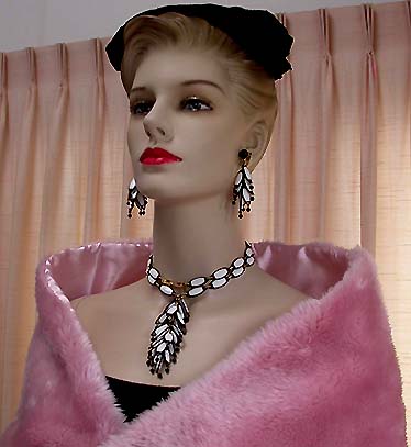 a beautiful vintage costume jewelry parure