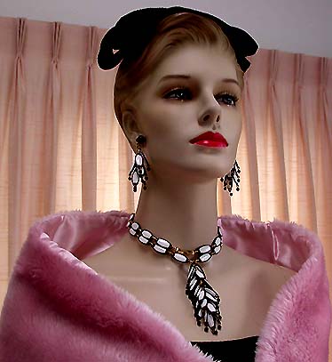 a beautiful vintage costume jewelry parure