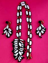a beautiful Juliana vintage costume jewelry necklace, bracelet and earrings