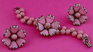 a beautiful vintage costume jewelry parure