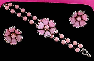 a beautiful vintage costume jewelry parure