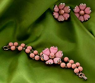 a beautiful vintage costume jewelry parure