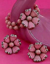 a beautiful vintage costume jewelry parure