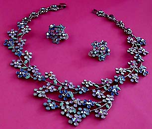 a beautiful vintage costume jewelry parure