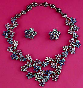a beautiful vintage costume jewelry parure