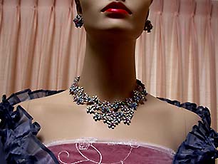 a beautiful vintage costume jewelry parure
