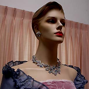 a beautiful vintage costume jewelry parure