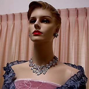 a beautiful vintage costume jewelry parure