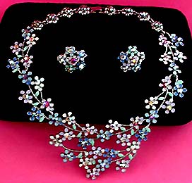 a beautiful vintage costume jewelry parure