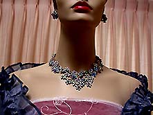 a beautiful Juliana vintage costume jewelry necklace, bracelet and earrings