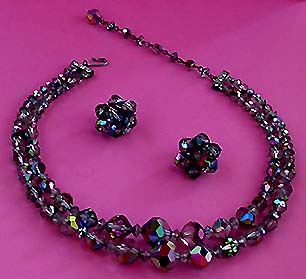 a beautiful vintage costume jewelry parure