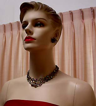 a beautiful vintage costume jewelry parure
