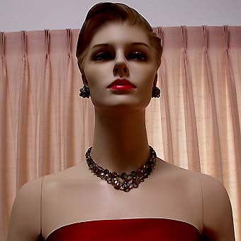 a beautiful vintage costume jewelry parure