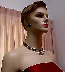 a beautiful vintage costume jewelry parure