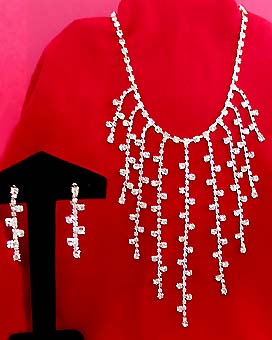 a beautiful vintage costume jewelry parure