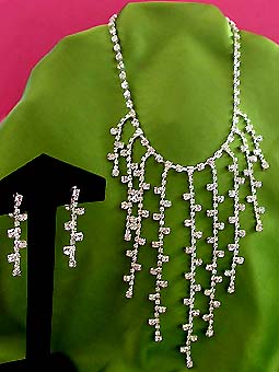 a beautiful vintage costume jewelry parure