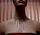 a beautiful Juliana vintage costume jewelry necklace, bracelet and earrings