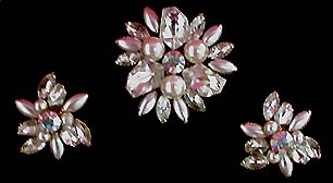 a beautiful vintage costume jewelry parure