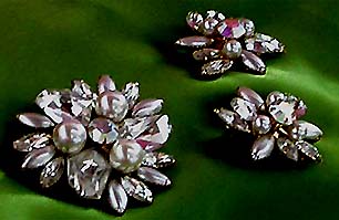 a beautiful vintage costume jewelry parure