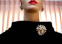 a beautiful Juliana vintage costume jewelry necklace, bracelet and earrings