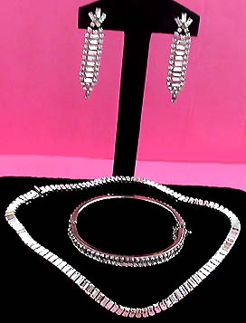 a beautiful vintage costume jewelry parure