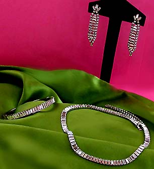 a beautiful vintage costume jewelry parure
