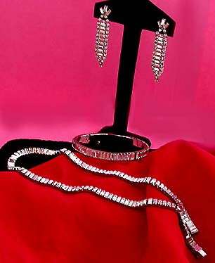 a beautiful vintage costume jewelry parure