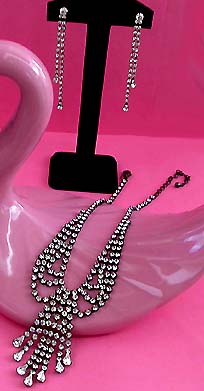 a beautiful vintage costume jewelry parure